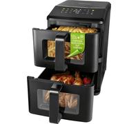 GourmetMaxx 19129 Friteuse à air chaud 10 l 2400 W revêtement anti-adhésif, sans BPA, boîtier Cool-Touch, Minuteur digital