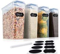 GOURMETmaxx 4 pcs Set de boîtes à provisions avec fermeture étanche Klick-It Boîtes de conservation dans le couvercle conservation de l'arôme frais fermeture à clic