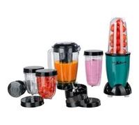 GOURMETmaxx Mr. Magic Mixer | Smoothie Maker avec paquet d'accessoires XXL | 18 pièces | Blender avec couvercles anti-fuite pour conserver la fraîcheur | Pour shakes, smoothies etc.