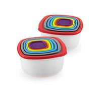GOURMETmaxx Boîtes de conservation 28 pcs. multicolores avec couvercle