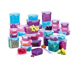 GOURMETmaxx Boîtes de conservation Klick-it, 36 pièces | Boîtes à provisions sans BPA, parfaitement adaptées au lave-vaisselle, au micro-ondes et au congélateur | Etanches et anti-fuites
