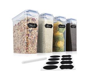 GOURMETmaxx Boîtes de conservation Klick-It - Dispositif de distribution directement dans le couvercle - Rangement et transport frais - Étanche grâce à la fermeture à clic et à la bague d'étanchéité -