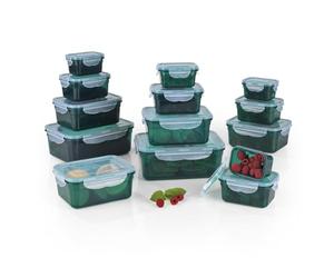 GOURMETmaxx Boîtes de conservation Klick-it Set de 14 | Boîtes à provisions sans BPA, parfaitement adaptées au lave-vaisselle, au micro-ondes et au congélateur | Étanches, anti-fuites et empilables