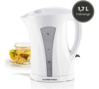 GOURMETmaxx Bouilloire avec filtre anticalcaire - 1,7l - blanc/gris
