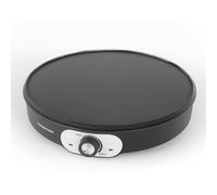 GOURMETmaxx Appareil à crêpes 1200 W noir avec distributeur de pâte et spatule à crêpes