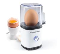 GOURMETmaxx Cuiseur à œufs pour 1 œuf | Cuiseur à œufs avec pique-œuf dans le gobelet doseur | 3 degrés de cuisson pour votre coquetier | Design petit format - pièces lavables au lave-vaisselle
