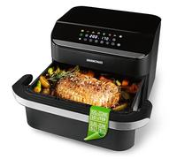 GOURMETmaxx Friteuse à air chaud, 10 l, 2 chambres Airfryer Vario de 5 l, friteuse avec 8 programmes et écran tactile, friteuse à air chaud 2 chambres, préparer 2 plats en même temps, pour max. 8