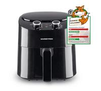 GOURMETmaxx Friteuse à air chaud 4,5L | Airfryer avec 8 programmes, Cuisson pauvre en graisse, griller ou cuire au four sans huile | Avec écran LCD, fonction minuterie & stay-on | 1400W [Noir]