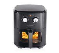 GOURMETmaxx Friteuse à air chaud 6,2 L (1500 W) | AirFryer avec arrêt automatique pour des résultats précis | Préparation en douceur sans huile | Idéal pour les frites, ChickenWings [noir]
