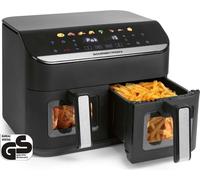 GOURMETmaxx Friteuse à air chaud à 2 compartiments 2 x 4,5 l - Multi-Color LED-Touchdisplay