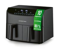 GOURMETmaxx Friteuse à air chaud à double chambre 2x3,5L - Minuteur, 10 programmes - 2400 W - noir