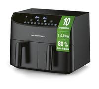 GOURMETmaxx Friteuse à air chaud à double chambre 2x3,5L - Minuteur, 10 programmes - 2400 W - noir