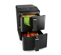 GOURMETMAXX Friteuse À Air Chaud Doppelkammer Vertical Airfryer 2X 5L Sync 2400W