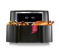 GOURMETmaxx - 2 x 4 L Friteuse à air chaud double chambre | Synchro-Garzones Airfryer | Friteuse avec écran tactile | Friteuse à air chaud 2 chambres & 10 programmes | frire presque sans huile