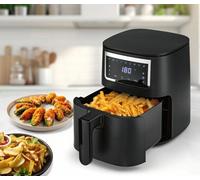 GOURMETmaxx Air Fryer de 4 L | Friteuse à air chaud avec écran tactile & minuterie | 9 fonctions et 8 programmes | Rôtir et frire presque sans huile dans ce mini-four | 1300 W [Noir]