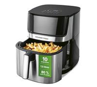 GOURMETmaxx Friteuse numérique à air chaud avec écran tactile, friteuse à air avec compartiment de cuisson de 7,5 l et fonction minuterie, friture presque sans huile, 10 programmes, 2200 W, chaleur