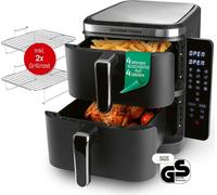 GOURMETmaxx FryUp Friteuse verticale à air chaud à double chambre - 4 niveaux - 10 litres