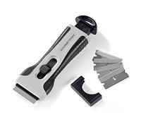 GOURMETmaxx Grattoir | Convient pour le four, la plaque à induction & le micro-ondes | Pour un nettoyage en douceur contre la saleté tenace | Pour le verre, la céramique & le carrelage | 4+1 lames