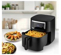 GOURMETmaxx Heißluft-Fritteuse Digital 7l 1700W schwarz matt/Edelstahl 6.5 l 1700 W noir