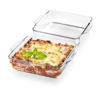 GOURMETmaxx Lot de 2 plats à gratin en verre pour friteuse à air chaud et four, 800 ml chacun | Moule rectangulaire | Petit bol - Préparer, cuire, servir | Moule en verre Airfryer pour gratinés