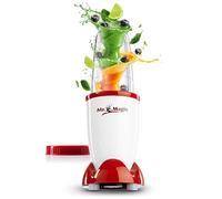 GOURMETmaxx Mr. Magic Mixer | Smoothie Maker - 4 pièces | Mixeur sur socle avec bol et couvercle fraîcheur | Blender avec 8 fonctions | Food Processor pour shakes, smoothies, shots & Co.