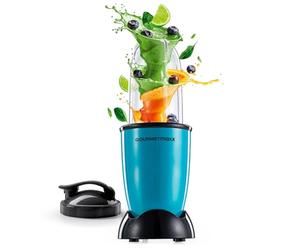 GOURMETmaxx Mr. Magic Mixeur 4 pièces | Machine à smoothie avec capacité de 400 W et 500 ml | Blender compact avec couvercle | Pratique pour les shakes, les sauces, les sauces et plus | Facile à