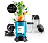 GOURMETmaxx Mr. Magic Power Pro Mixer 400 watts | Smoothie Maker avec couvercle à emporter | Mixeur sur socle avec bol mixeur et couvercle | Blender avec kit d'accessoires L pour milk-shakes etc.