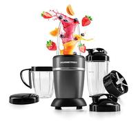 GOURMETmaxx Nutrition Mixer 1000 W | Smoothie Maker avec couvercle à emporter | Blender avec gobelet mélangeur et couvercle fraîcheur - Idéal pour le stockage | Blender avec kit d'accessoires L pour