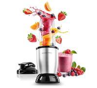 GOURMETmaxx Nutrition Mixer | Smoothie Maker - 4 pièces | Mixeur sur socle avec grand gobelet de mixage de 700 ml & couvercle To go | Blender avec 22.000 tours/minute | Pour shakes, smoothies etc.