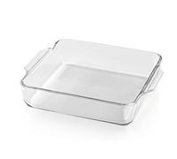 GOURMETmaxx Plat à gratin pour friteuse à air chaud et four - 1500 ml | Moule rectangulaire en verre borosilicate | Petit plat à gratin pour préparer, cuire et servir | Pour la friteuse à air chaud et