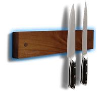 Gourmetop Bande magnétique pour couteaux, 30,5 cm, support de couteau magnétique pour réfrigérateur, porte-couteaux, bois d'acacia foncé, boîte cadeau