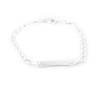 Gourmette Argent ""Bambino"" cheval diamantée