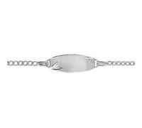 Gourmette argent bébé 2mm ovale diamantée étoile 1