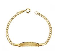 Gourmette Barbada 12cm 18K. Gravure bébé [Aa7230Gr] - personnalisable - enregistrement inclus dans le prix