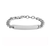 Fossil Bracelet Pour Hommes Drew, Longueur : 223.7mm, Largeur : 46.3mm, Hauteur : 9mm Bracelet En Acier Inoxydable Argenté, JF04164040