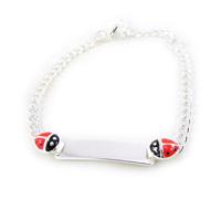 Gourmette - LES TRESORS DE LILY - Bambino Coccinelles - Enfant - Argent 925/1000 - Longueur 16 cm