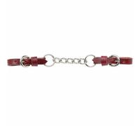 Gourmette pour cheval en cuir gras Tattini Rouge TU
