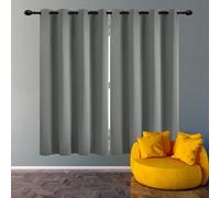 GOUSAILS Rideau Occultant Thermiques 240 x 155 cm Thermique Isolant Anti Froid et Chaleur Rideau Occultant Anti UV Decoration Chambre,pour Salon, Gris Clair