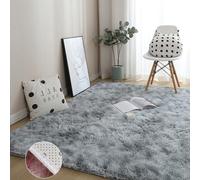 GOUSANG Tapis en Fausse Fourrure 100 x 240 cm Tapis Fluffy Soft de Salon Modernes D'Intérieur Longhair Décoratif Coussin pour Salon Chambre Canapé Tapis de Plancher, Gris Clair