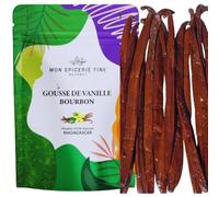 Gousses de VANILLE BOURBON de Madagascar 5+1 Sélection gourmet. Vanille Gousse fraîche et souple 100% Naturel. Sachet ZIP recyclable fabriqué en Europe