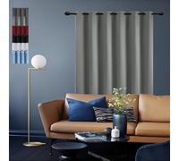GOUSUN Rideaux Modernes 105 x 105 cm Thermique Isolant Anti Froid et Chaleur Rideaux Salon Ambiance Chaleureuse,pour Salon, Gris Clair