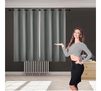 GOUSUN Rideaux Modernes 210 x 165 cm Tenture Opaque à Oeillets Isolation Rideaux Salon Lot de 1 Rideau,pour Salon, Gris Clair