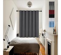 GOUSUN Rideaux sur Mesure 110 x 160 cm Opaque à Oeillets Isolation Lumiere Rideau Occultant Isolation Thermique,pour Salon, Gris Foncé