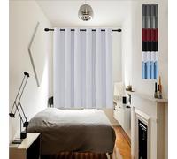GOUSUN Rideaux sur Mesure 125 x 110 cm Rideau Occultant avec Œillets Decoration Rideaux Protection Solaire,pour Salon, Blanc
