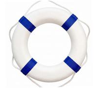 Goutdori Anneau de sécurité pour Piscine, bouée de Sauvetage sans gonflage pour Plage, Bleu et Blanc
