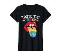 Goûtez à Rainbow Lover Rainbow Whisperer T-Shirt Graphique avec Valeur, Femme, Noir, L