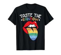 Goûtez à Rainbow Lover Rainbow Whisperer T-Shirt Graphique avec Valeur, Homme, Noir, L