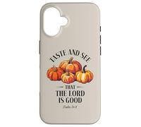Goûtez et voyez que le Seigneur est bon Christian Pumpkins Faith Coque pour iPhone 16