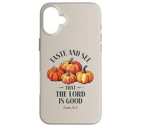 Goûtez et voyez que le Seigneur est bon Christian Pumpkins Faith Coque pour iPhone 16 Plus