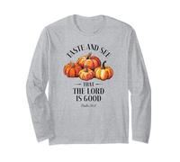 Goûtez et voyez que le Seigneur est bon Christian Pumpkins Faith Manche Longue